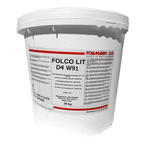 Клей ПВА для дерева FOLCOLIT Follmann D4 W91, ведро 30 кг