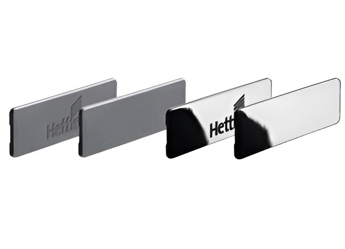 Заглушка HETTICH для системы InnoTech, пластмасса, серый/хром, (V80)