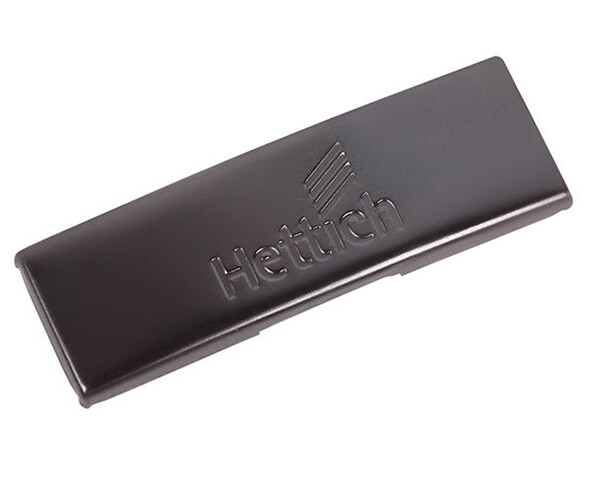 Заглушка на консоль петли Sensys, с логотипом Hettich, сталь, черный обсидиан