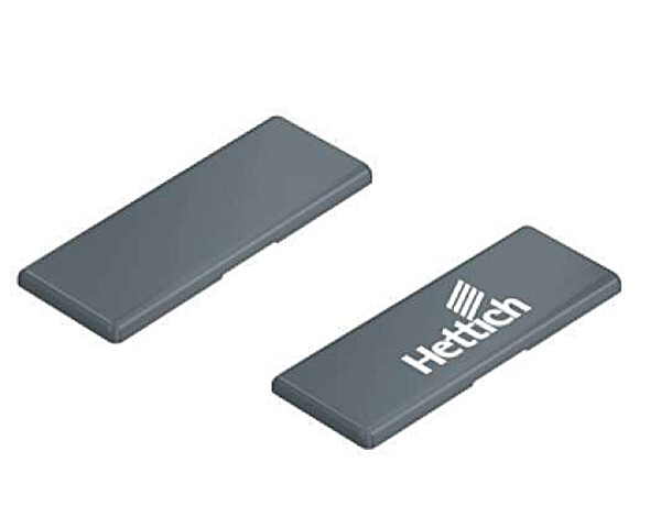 Заглушка на консоль петли Sensys 8657i, с логотипом Hettich, пластик, цвет антрацит