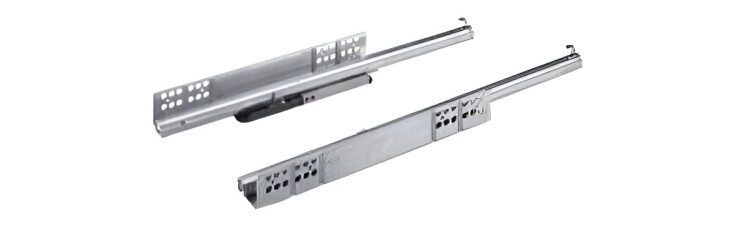 Направляющая HETTICH Quadro SFP L450 частичного выдвижения Push to open G25, ЕВ 20, левая, под замки, (V24)