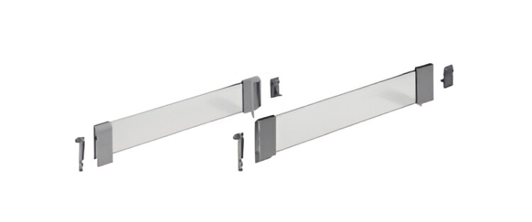 Hettich DesineSide со стеклом 144*350 серый