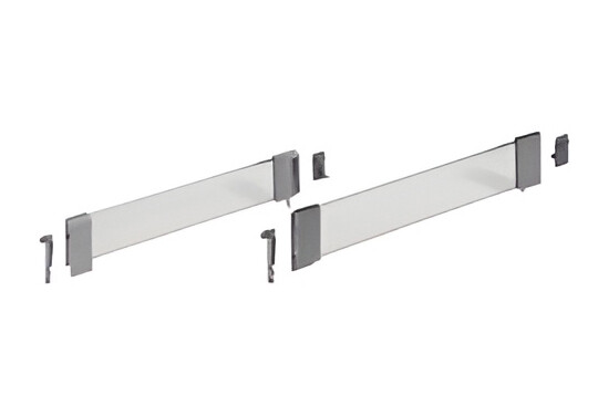 Комплект для короба Hettich, 9100889 DesignSide, со стеклом и адаптером высота 144мм, длина 470 мм, серый