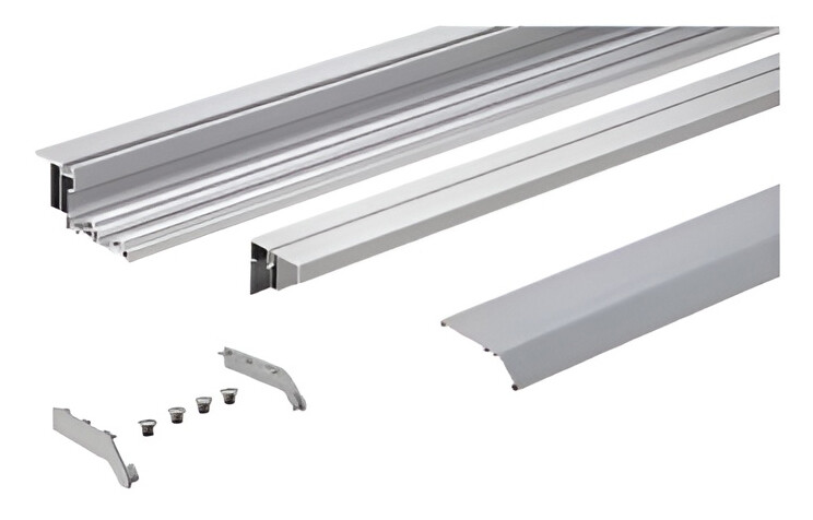 Комплект профилей HETTICH* Top Line XL, тип 3, L=4000 мм, до 4-х дверей, перфорированный, монтаж прикручиванием, алюминий, (V1)