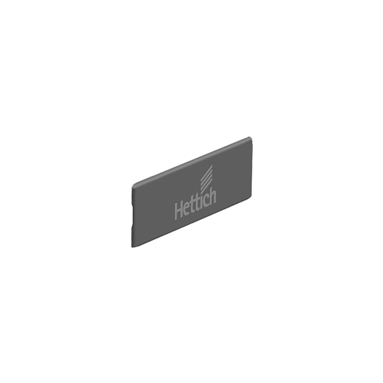 919464800 Заглушка на боковину InnoTech Atira, с логотипом Hettich, цвет темно- серый