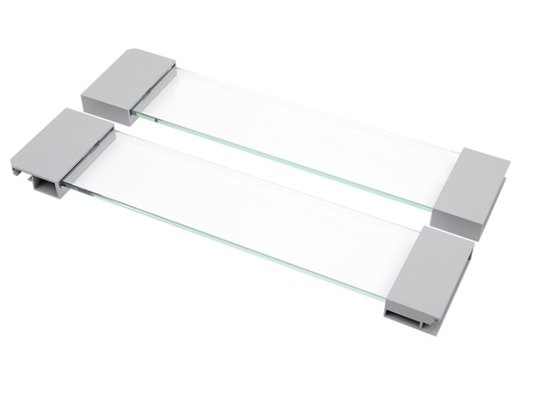 Комплект надставок на боковину DesignSide InnoTech Atira, 144*520, Стекло, Серый
