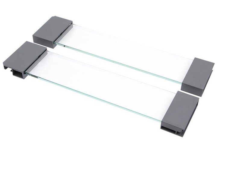 Комплект надставок на боковину DesignSide InnoTech Atira, 144*520, Стекло, Антрацит