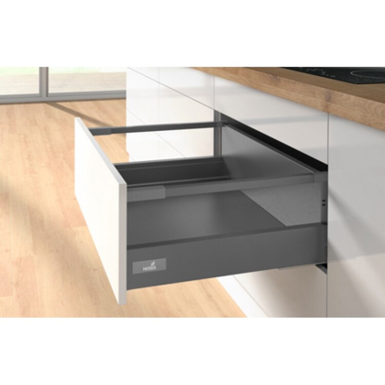 Комплект короба InnoTech Atira полного выдв. Silent System, 420*144, Релинги, Антрацит