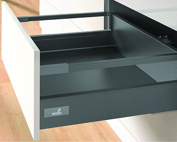 Комплект короба InnoTech Atira полного выдв. Silent System, 520*144, Релинги, Антрацит