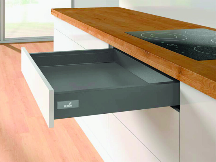 Комплект ящика InnoTech Atira частичного выдв. Silent System, 470*70, Антрацит