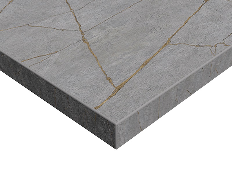 Плита ЛДСП Alvic SYNCRON 1240*18*2750 мм, керамика золото 02 (Porcelain Gold 02 JA), двустороннее тиснение