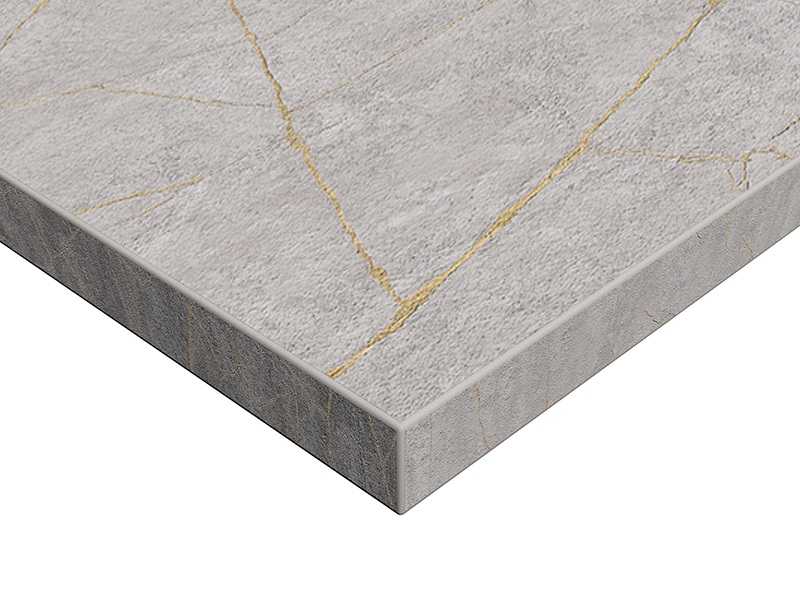 Плита ЛДСП Alvic SYNCRON 1240*18*2750 мм, керамика золото 01 (Porcelain Gold 01 JA), двустороннее тиснение