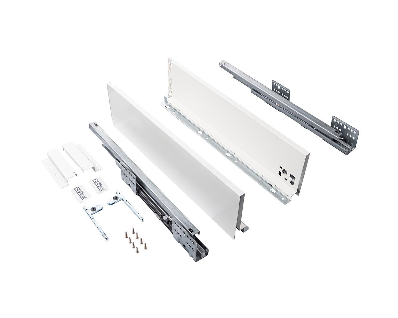 Комплект ящика Firmax Smartline, длина 500 мм, высота 199 мм, Push-to-Open, белый