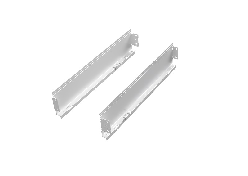 Комплект боковин длиной 500 мм ящика Firmax Ultraslim, (две боковины, комплект крепежа, две заглушки) высота 89 мм, белый